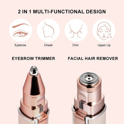 2-in-1 Eyebrow Trimmer and Hair Removal Tool